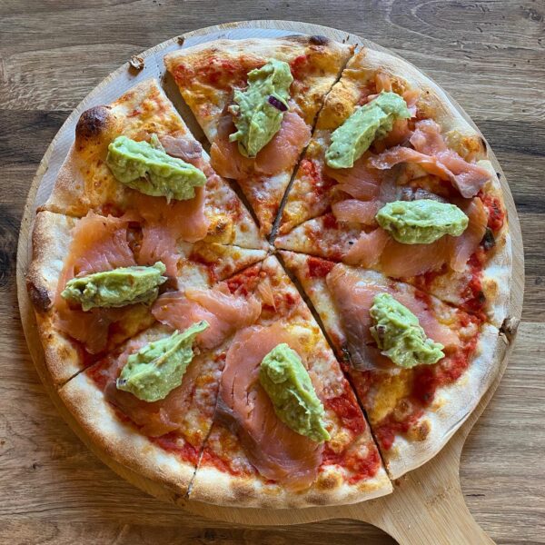 Pizza cu Somon si Guacamole 550g